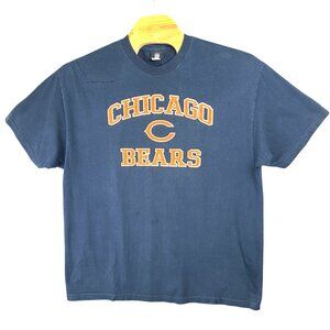 Vtg NFL Team Apparel Chicago Bears T-Shirt  Navy Blue  2XL Classic Fanwear